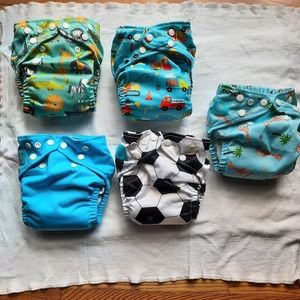 Charlie Banana cloth diapers, bundle of 5